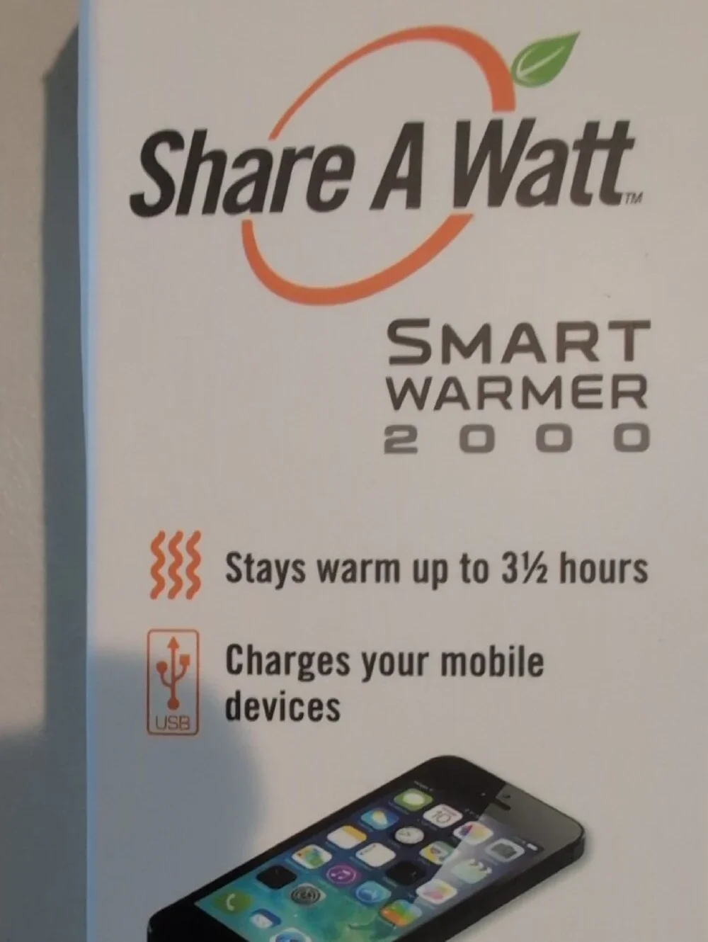 Smart Warmer 2000 Portable Hand Warmer & Charger - Silver